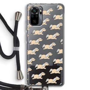 CaseCompany Ponys: Xiaomi Redmi Note 10 Pro Transparant Hoesje met koord