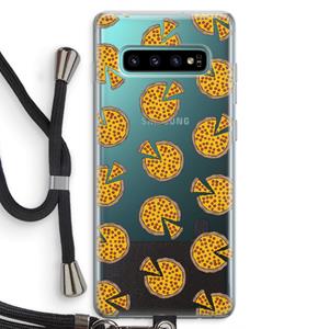 CaseCompany You Had Me At Pizza: Samsung Galaxy S10 Plus Transparant Hoesje met koord