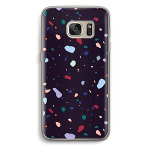 CaseCompany Dark Rounded Terrazzo: Samsung Galaxy S7 Transparant Hoesje
