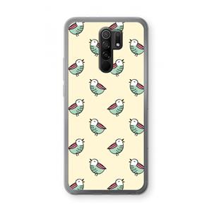 CaseCompany Vogeltjes: Xiaomi Redmi 9 Transparant Hoesje