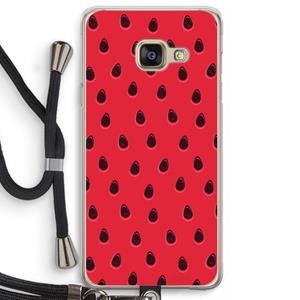 CaseCompany Watermelon: Samsung Galaxy A3 (2016) Transparant Hoesje met koord