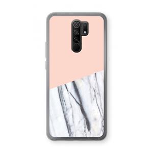 CaseCompany A touch of peach: Xiaomi Redmi 9 Transparant Hoesje