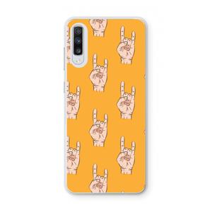 CaseCompany Rock: Samsung Galaxy A70 Transparant Hoesje