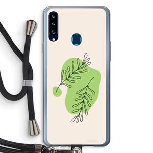 CaseCompany Beleaf in you: Samsung Galaxy A20s Transparant Hoesje met koord