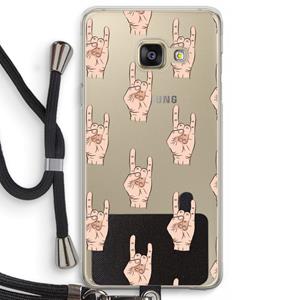 CaseCompany Rock: Samsung Galaxy A3 (2016) Transparant Hoesje met koord