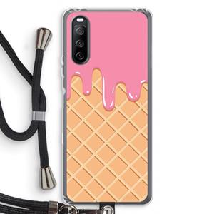 CaseCompany Ice cream: Sony Sony Xperia 10 III Transparant Hoesje met koord