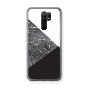 CaseCompany Combinatie marmer: Xiaomi Redmi 9 Transparant Hoesje