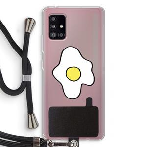 CaseCompany Spiegelei: Samsung Galaxy A51 5G Transparant Hoesje met koord