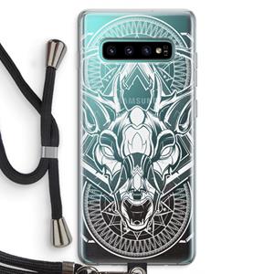 CaseCompany Oh Deer: Samsung Galaxy S10 Plus Transparant Hoesje met koord