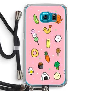 CaseCompany Happy bento friends: Samsung Galaxy S6 Transparant Hoesje met koord