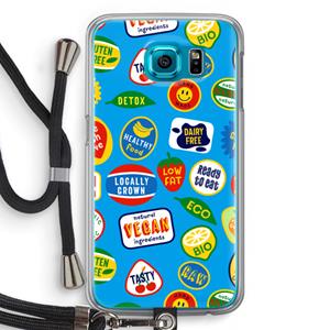 CaseCompany Fruitsticker: Samsung Galaxy S6 Transparant Hoesje met koord