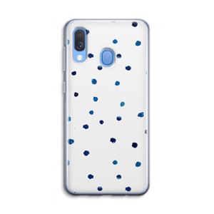 CaseCompany Blauwe stippen: Samsung Galaxy A40 Transparant Hoesje