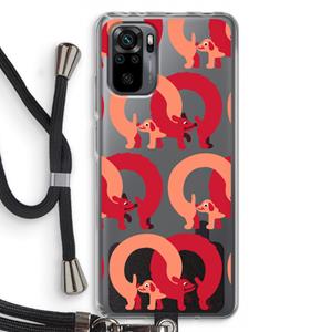 CaseCompany Dogs: Xiaomi Redmi Note 10 Pro Transparant Hoesje met koord