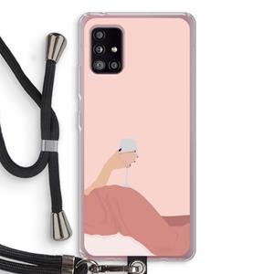 CaseCompany Wine: Samsung Galaxy A51 5G Transparant Hoesje met koord