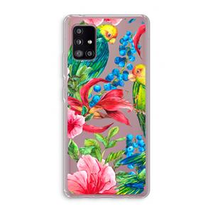 CaseCompany Papegaaien: Samsung Galaxy A51 5G Transparant Hoesje