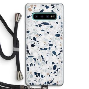 CaseCompany Terrazzo N°1: Samsung Galaxy S10 Plus Transparant Hoesje met koord