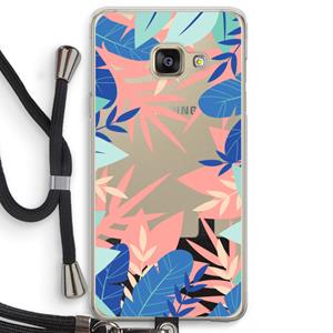 CaseCompany Tropisch: Samsung Galaxy A3 (2016) Transparant Hoesje met koord