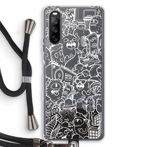 CaseCompany Vexx City #2: Sony Sony Xperia 10 III Transparant Hoesje met koord