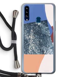 CaseCompany Billy: Samsung Galaxy A20s Transparant Hoesje met koord