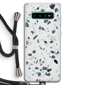 CaseCompany Terrazzo N°2: Samsung Galaxy S10 Plus Transparant Hoesje met koord