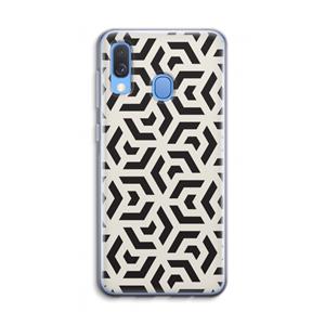 CaseCompany Crazy pattern: Samsung Galaxy A40 Transparant Hoesje