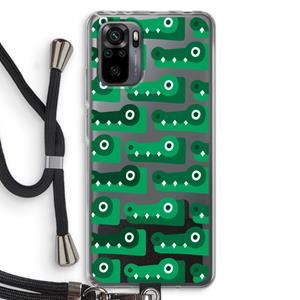 CaseCompany Crocs: Xiaomi Redmi Note 10 Pro Transparant Hoesje met koord
