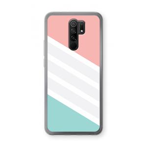 CaseCompany Strepen pastel: Xiaomi Redmi 9 Transparant Hoesje