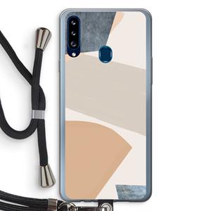 CaseCompany Formo: Samsung Galaxy A20s Transparant Hoesje met koord