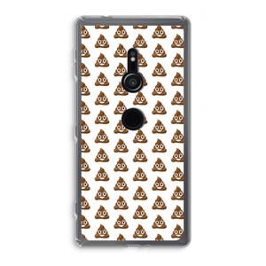 CaseCompany Poop emoji: Sony Xperia XZ2 Transparant Hoesje