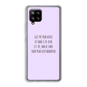 CaseCompany Ochtendhumeur: Samsung Galaxy A42 5G Transparant Hoesje