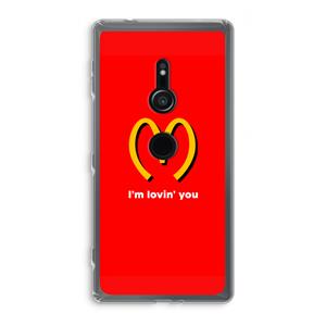 CaseCompany I'm lovin' you: Sony Xperia XZ2 Transparant Hoesje