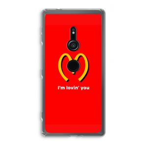 CaseCompany I'm lovin' you: Sony Xperia XZ2 Transparant Hoesje