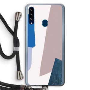 CaseCompany Lapis: Samsung Galaxy A20s Transparant Hoesje met koord