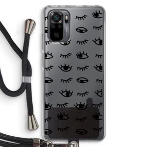 CaseCompany Eye pattern #2: Xiaomi Redmi Note 10 Pro Transparant Hoesje met koord