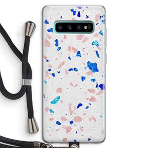 CaseCompany Terrazzo N°6: Samsung Galaxy S10 Plus Transparant Hoesje met koord