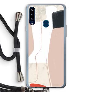 CaseCompany Lava: Samsung Galaxy A20s Transparant Hoesje met koord