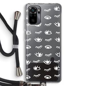 CaseCompany Eye pattern #3: Xiaomi Redmi Note 10 Pro Transparant Hoesje met koord