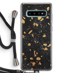 CaseCompany Terrazzo N°7: Samsung Galaxy S10 Plus Transparant Hoesje met koord