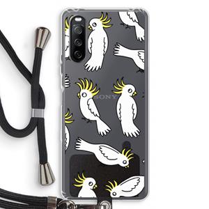 CaseCompany Papegaai: Sony Sony Xperia 10 III Transparant Hoesje met koord