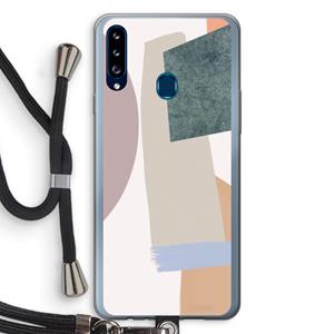 CaseCompany Lindo: Samsung Galaxy A20s Transparant Hoesje met koord