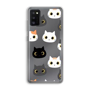 CaseCompany Katten: Samsung Galaxy A41 Transparant Hoesje