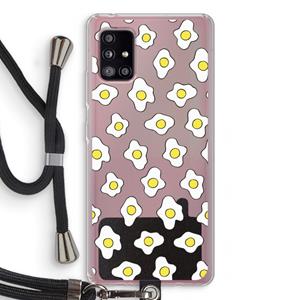 CaseCompany Spiegeleitjes: Samsung Galaxy A51 5G Transparant Hoesje met koord