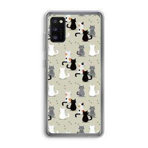 CaseCompany Katten: Samsung Galaxy A41 Transparant Hoesje