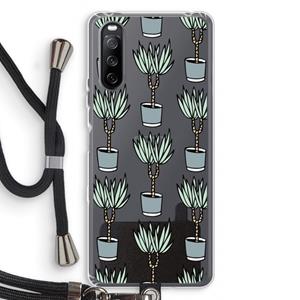 CaseCompany Boompje: Sony Sony Xperia 10 III Transparant Hoesje met koord