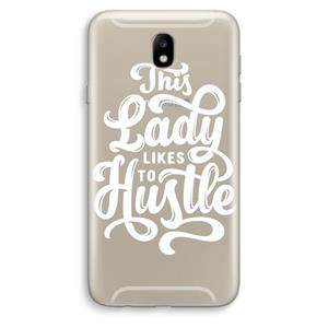 CaseCompany Hustle Lady: Samsung Galaxy J7 (2017) Transparant Hoesje