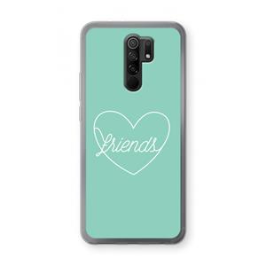 CaseCompany Friends heart pastel: Xiaomi Redmi 9 Transparant Hoesje