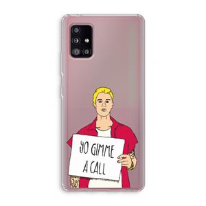 CaseCompany Gimme a call: Samsung Galaxy A51 5G Transparant Hoesje