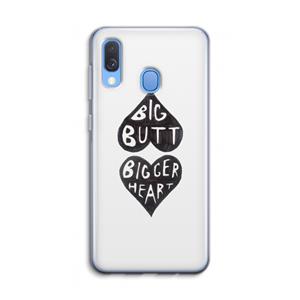 CaseCompany Big butt bigger heart: Samsung Galaxy A40 Transparant Hoesje