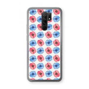 CaseCompany Klaproosjes: Xiaomi Redmi 9 Transparant Hoesje