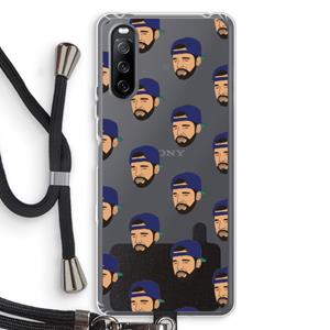 CaseCompany Drake Away: Sony Sony Xperia 10 III Transparant Hoesje met koord